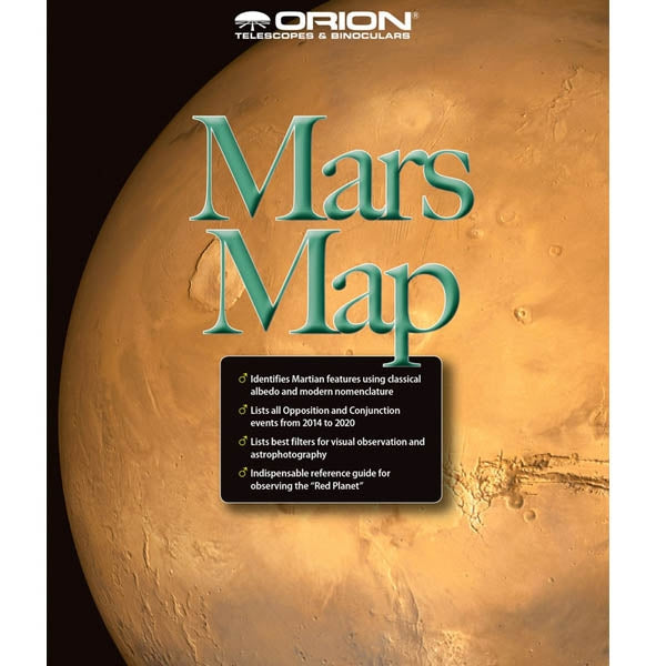 Mapa y guía de observación de Marte