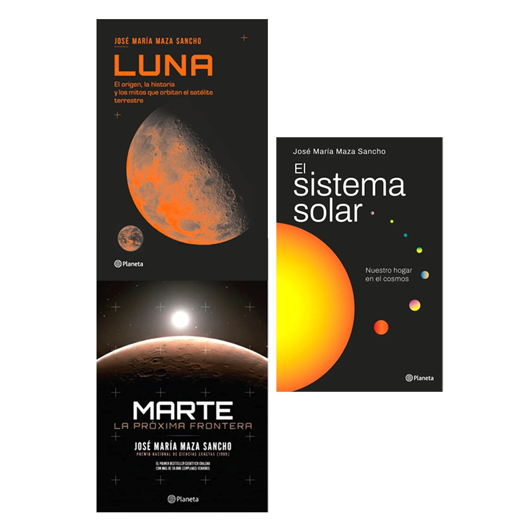 Pack 3 Libros Profe Maza: Marte, Luna y El Sistema Solar